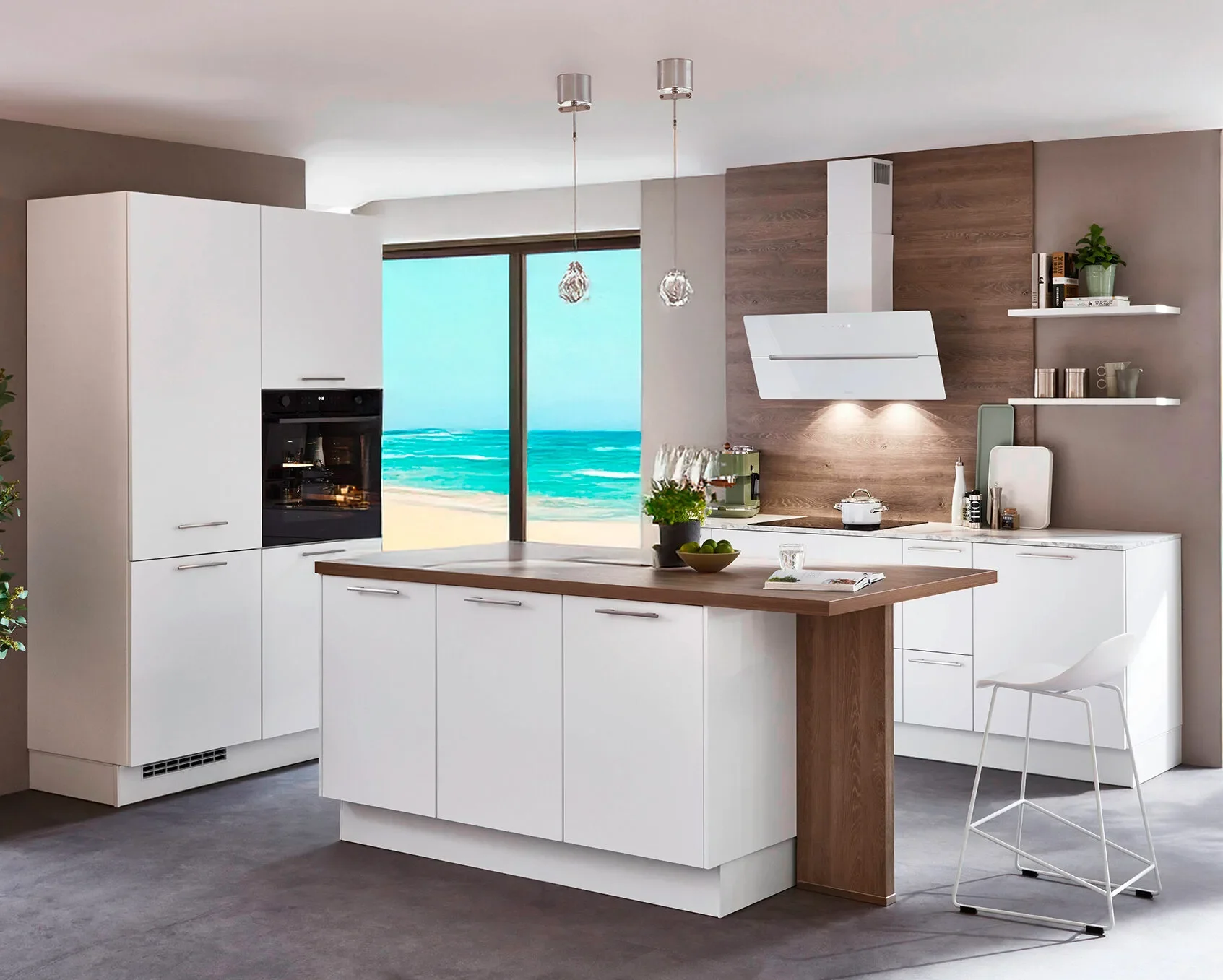 Cocina Lacada Bianco Lineal
